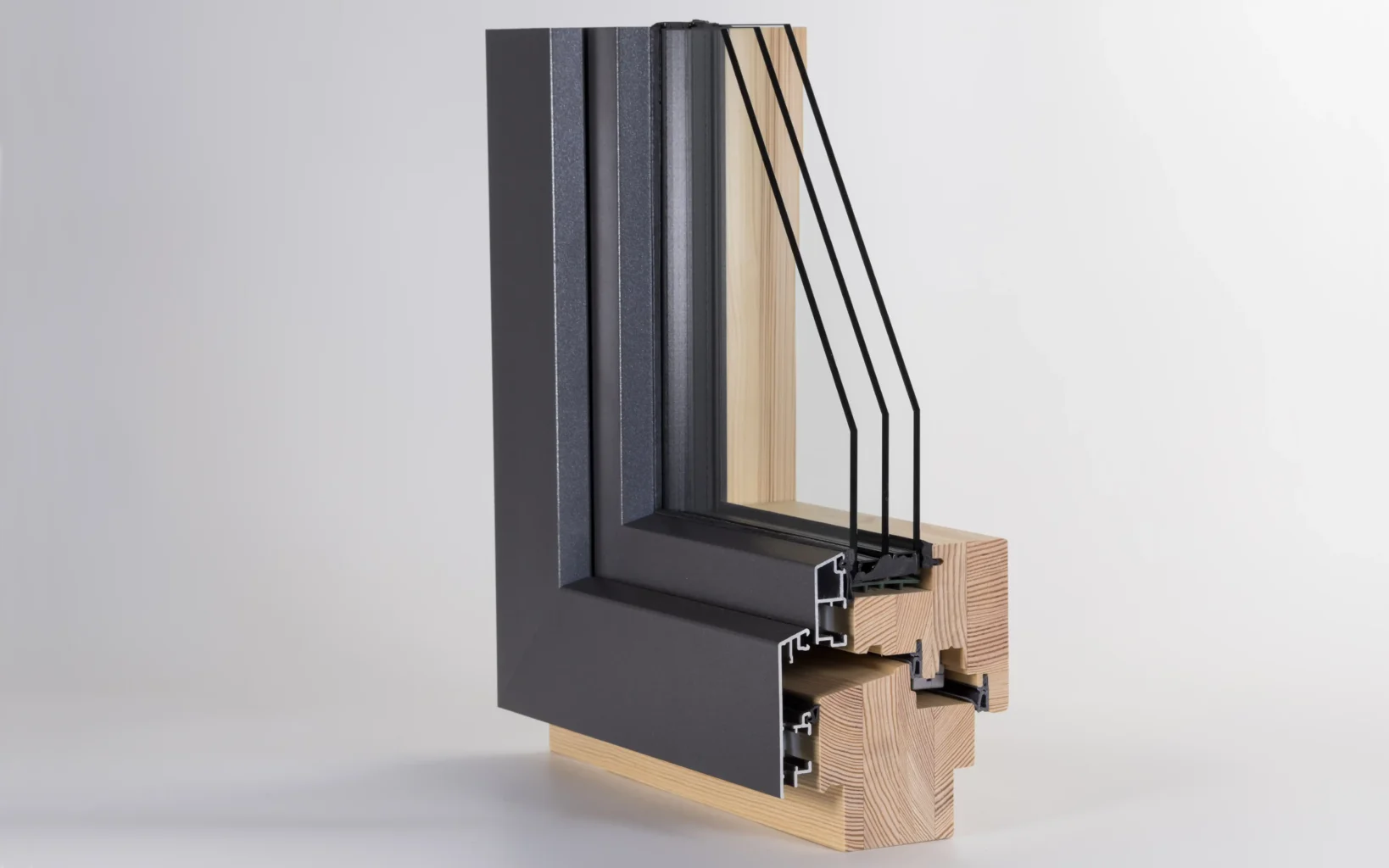 Holz-Aluminium-Fensters von Aldra mit Dreifachverglasung