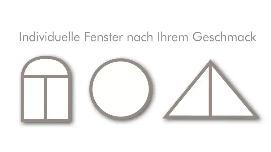 Verschiedene Fensterformen nach individuellen Vorstellungen